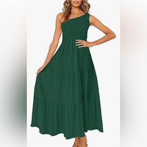 One Shoulder Sleeveless Solid Casual Bohemian